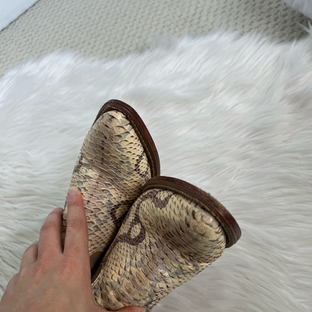 Python Mixed Leather Authentic Cowboy Boots - image 5